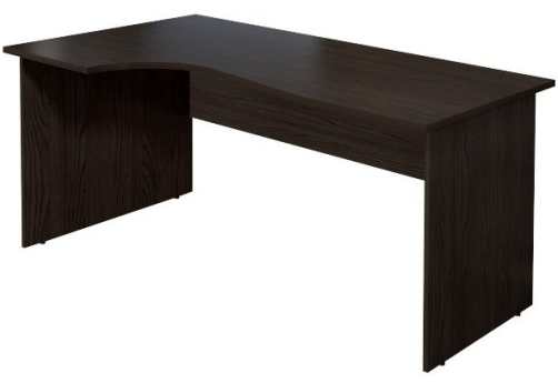 Стол криволинейный левый, цвет венге