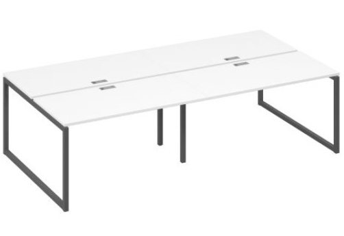 Рабочая станция (4х140) Мира Одри , цвет белый премиум + антрацит