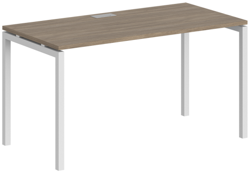 Стол рабочий Индиго Форт, цвет дуб темный + белый