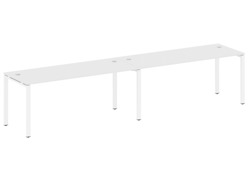 Стол на 2 рабочих места, цвет белый