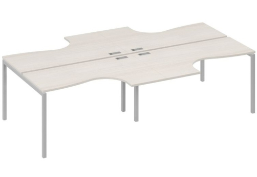 Рабочая станция эргономичная 4х140 Классика Мира Лофт, цвет дуб шамони + серый