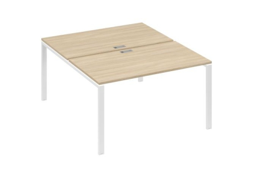 Рабочая станция (2х140) Мира Нумо, цвет дуб скандинавский + белый
