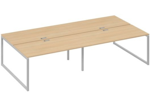 Рабочая станция (4х160) Мира Одри, цвет натуральный дуб + серый