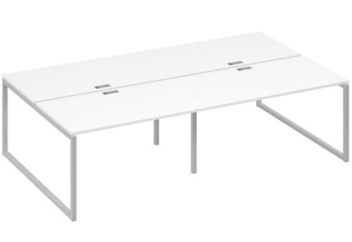 Рабочая станция (4х140) Мира Одри , цвет белый премиум + серый