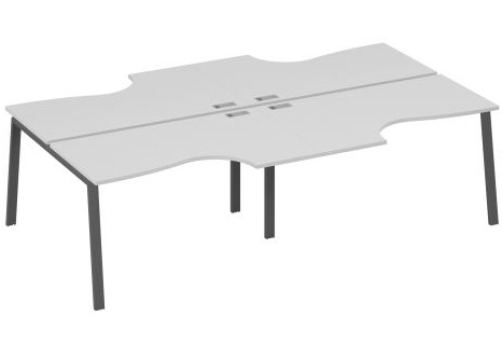 Станция рабочая эргономичная 4х140 Мира Трио, цвет серый + антрацит
