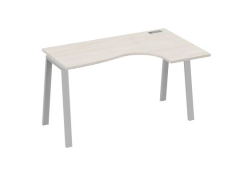 Стол эргономичный правый Мира Трио, цвет дуб шамони + серый