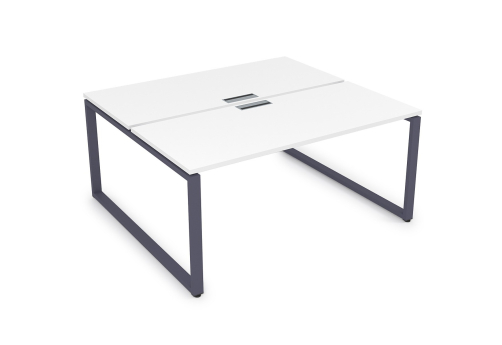 Стол на 2 рабочих места Оскар Персонал, цвет белый премиум