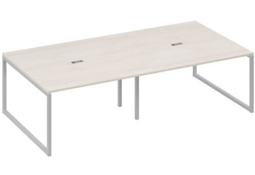 Стол для переговоров прямоугольный Мира Одри, цвет дуб шамони + серый