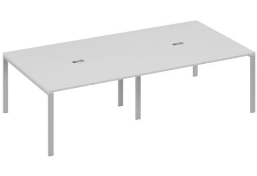 Стол для переговоров прямоугольный Мира Нумо, цвет серый + серый