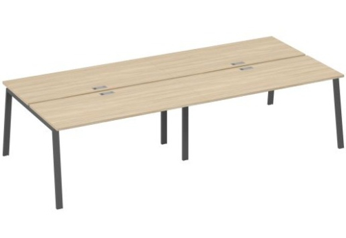 Рабочая станция 4х160 Мира Трио, цвет дуб скандинавский + антрацит