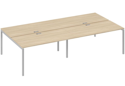 Рабочая станция 4х160 Мира Лофт, цвет дуб скандинавский + серый