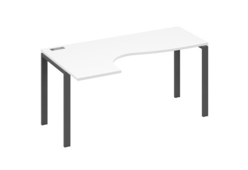 Стол эргономичный левый Мира Нумо, цвет белый премиум + антрацит