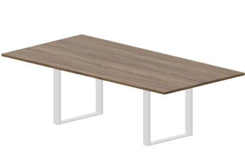 Стол для переговоров Бронкс Конференц, цвет орех + белый