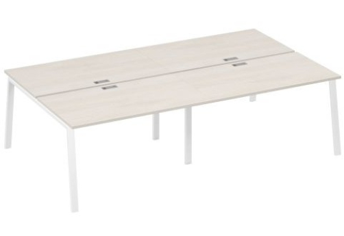 Рабочая станция 4х140 Мира Трио, цвет дуб шамони + белый