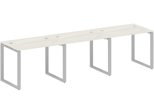 Стол на 3 рабочих места, цвет дуб новара