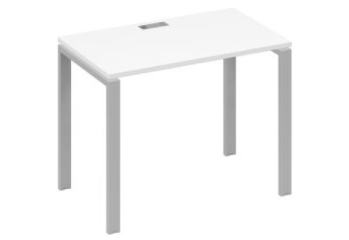 Стол письменный Мира Нумо, цвет белый премиум + серый