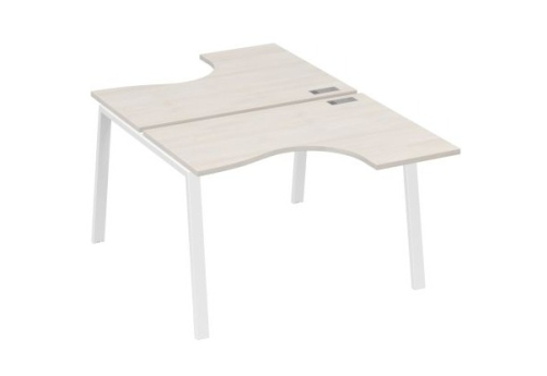 Рабочая станция эргономичная 2х120 Мира Трио, цвет дуб шамони + белый