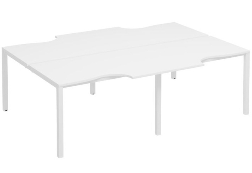 Рабочая станция эргономичная (4х120) Прайм Металл 50, цвет белый + белый