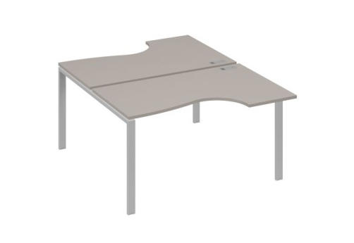 Рабочая станция эргономичная (2х140) Мира Нумо, цвет мокко премиум + серый