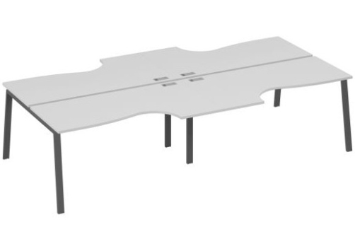 Станция рабочая эргономичная 4х160 Мира Трио, цвет серый + антрацит