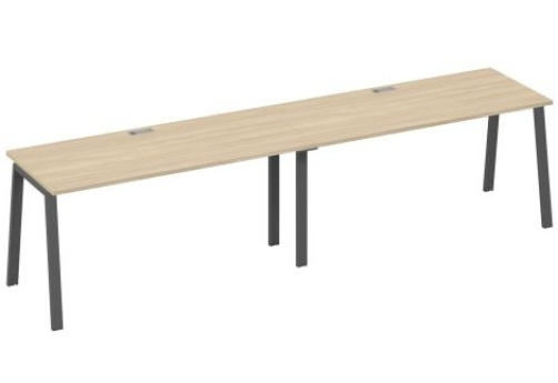 Рабочая станция 2х160 Мира Трио, цвет дуб скандинавский + антрацит