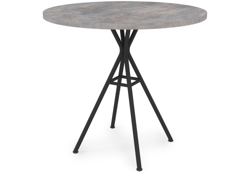 Стол обеденный круглый Мальта, цвет базальт
