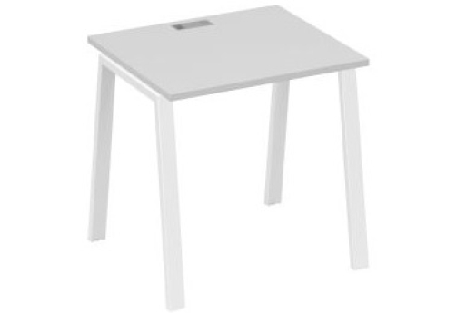 Стол письменный Мира Трио, цвет серый + белый