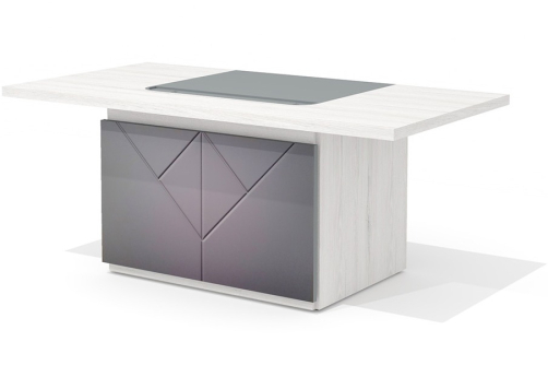 Стол для руководителя с траверсом Нордвик, цвет дуб