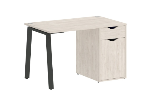 Стол письменный с тумбой, цвет денвер светлый + антрацит