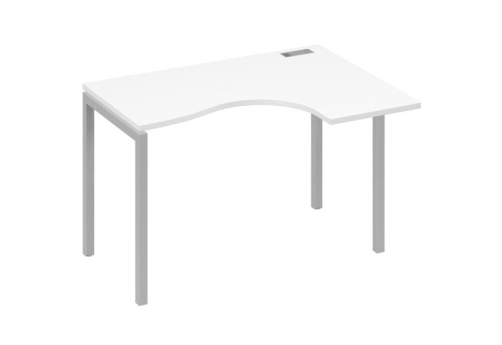 Стол эргономичный правый Классика Мира Лофт, цвет белый премиум + серый