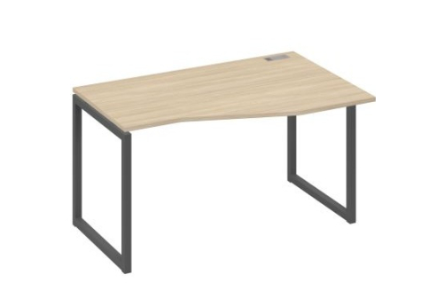 Стол эргономичный правый Мира Одри, цвет дуб скандинавский + антрацит