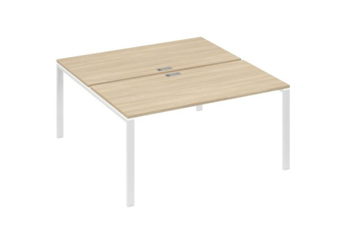 Рабочая станция (2х160) Мира Нумо, цвет дуб скандинавский + белый