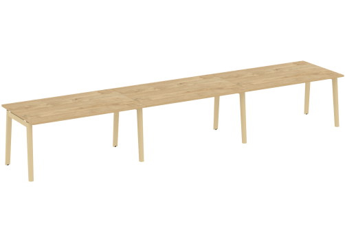 Стол для переговоров (3 столешницы), цвет тиквуд светлый