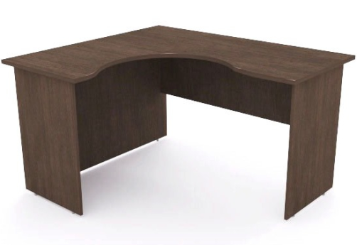 Стол рабочий криволинейный левый, цвет венге