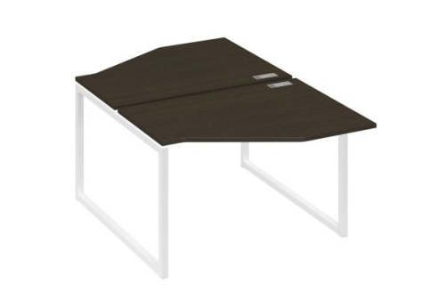 Рабочая станция эргономичная (2х120) Мира Одри, цвет венге + белый