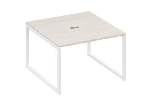 Стол для переговоров квадратный Мира Одри, цвет дуб шамони + белый