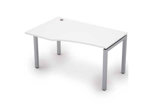 Стол криволинейный левый Деко Тренд, цвет белый