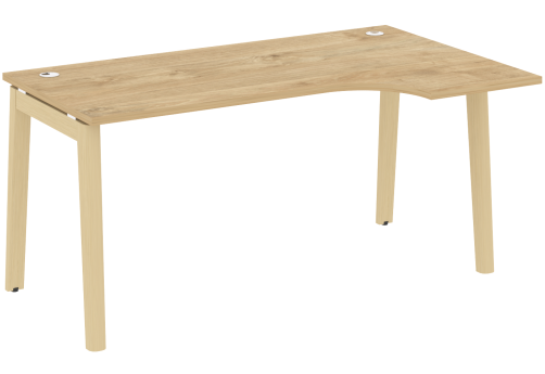 Стол эргономичный правый, цвет тиквуд светлый