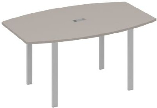 Стол для переговоров фигурный Мира Нумо, цвет мокко премиум + серый