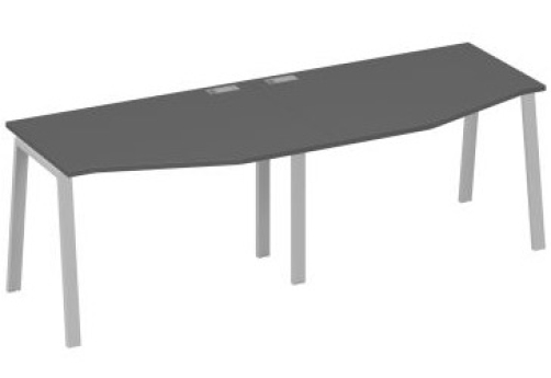 Рабочая станция эргономичная (2х120) Мира Нумо, цвет антрацит премиум + серый