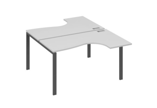 Рабочая станция эргономичная (2х140) Мира Нумо, цвет серый + антрацит