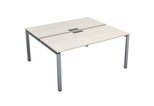 Стол на 2 рабочих места Платинум Персонал, цвет слоновая кость