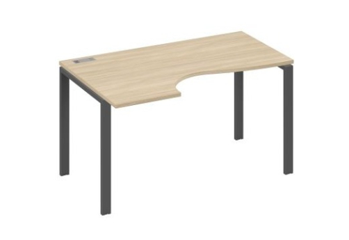 Стол эргономичный левый Мира Нумо, цвет дуб скандинавский + антрацит