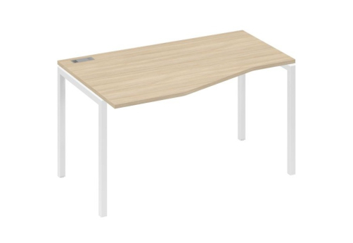 Стол эргономичный левый Техно Мира Лофт, цвет дуб скандинавский + белый