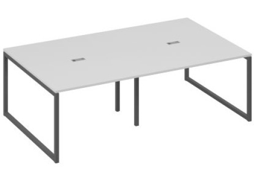 Стол для переговоров прямоугольный Мира Одри, цвет серый + антрацит