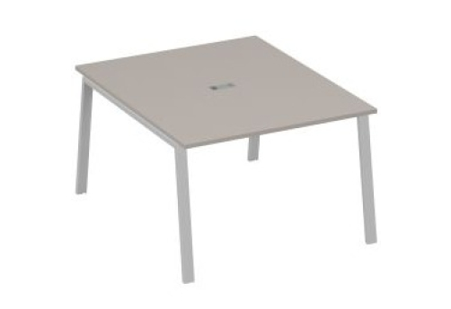 Стол для переговоров Мира Трио, цвет мокко премиум + серый