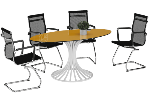 Стол для переговоров, 1600x800х730 мм, цвет желтый