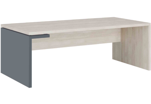 Стол рабочий левый Петра, цвет светлый дуб + антрацит
