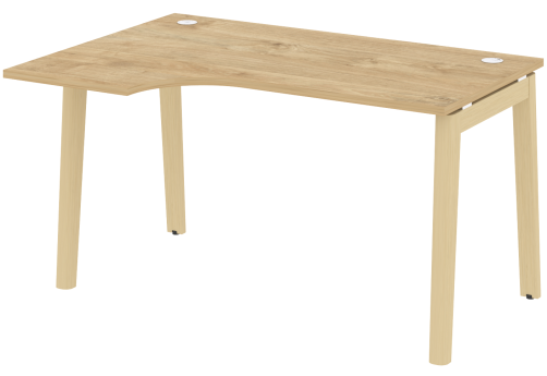 Стол эргономичный левый, цвет тиквуд светлый