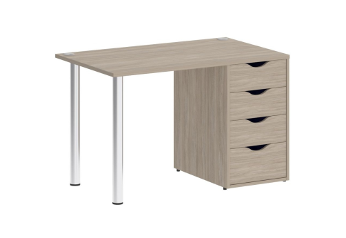 Стол письменный с тумбой 4 ящика, цвет дуб аттик